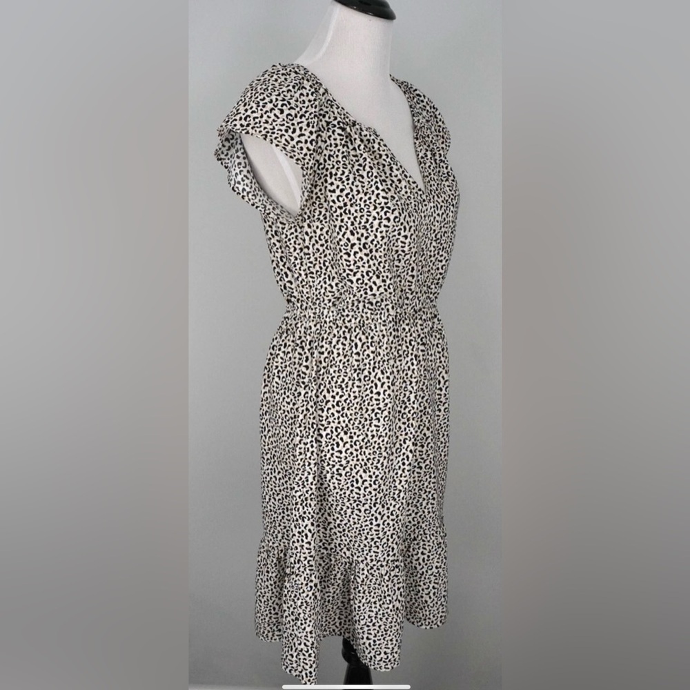 LOFT Black and White Midi Dress - Picture 7 of 9